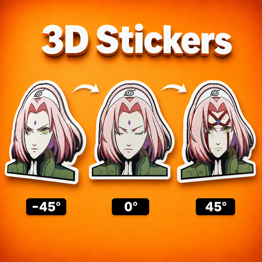 Naruto - Sakura  3D Stickers - ScandiAnime