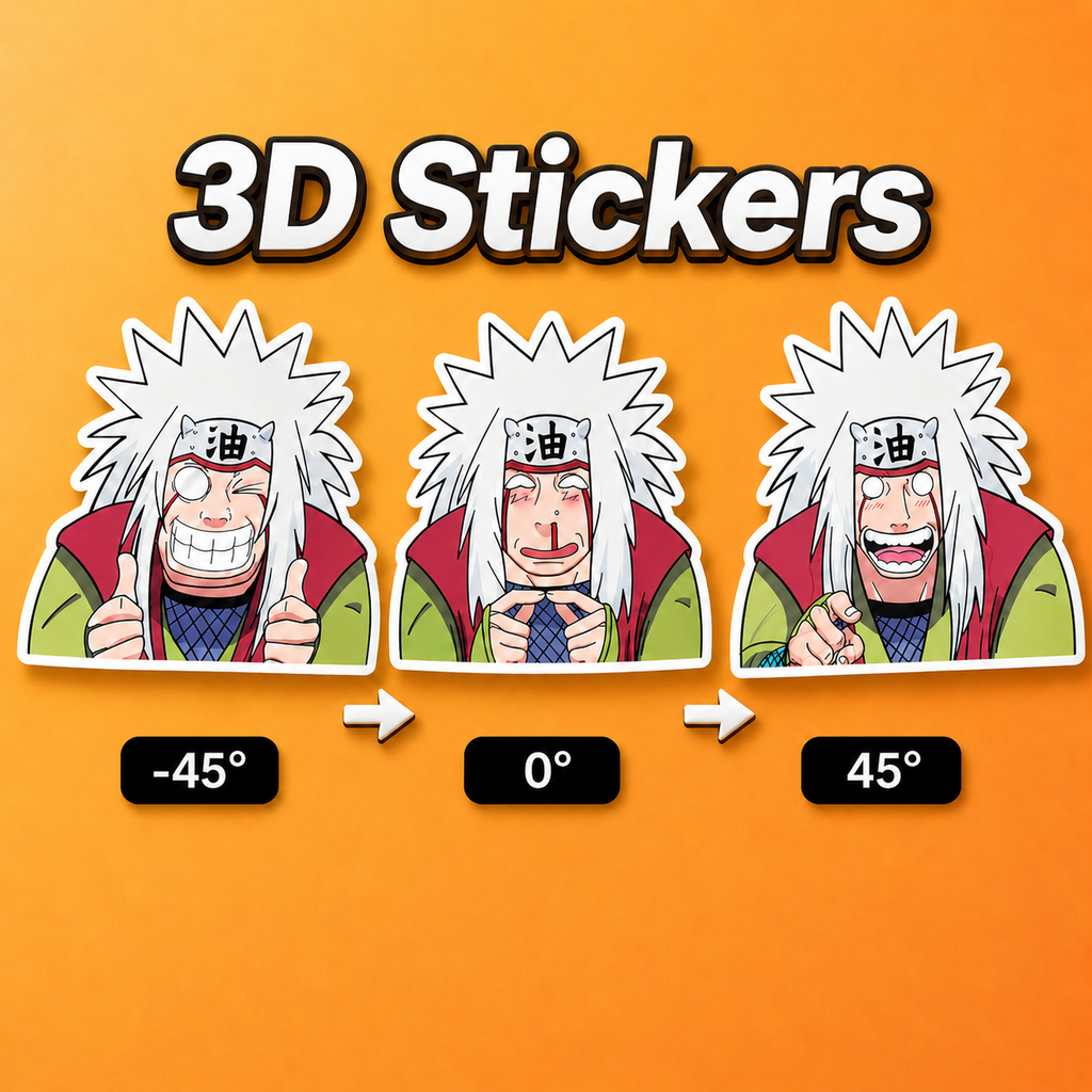 Naruto - Jiriya 3D Stickers - ScandiAnime