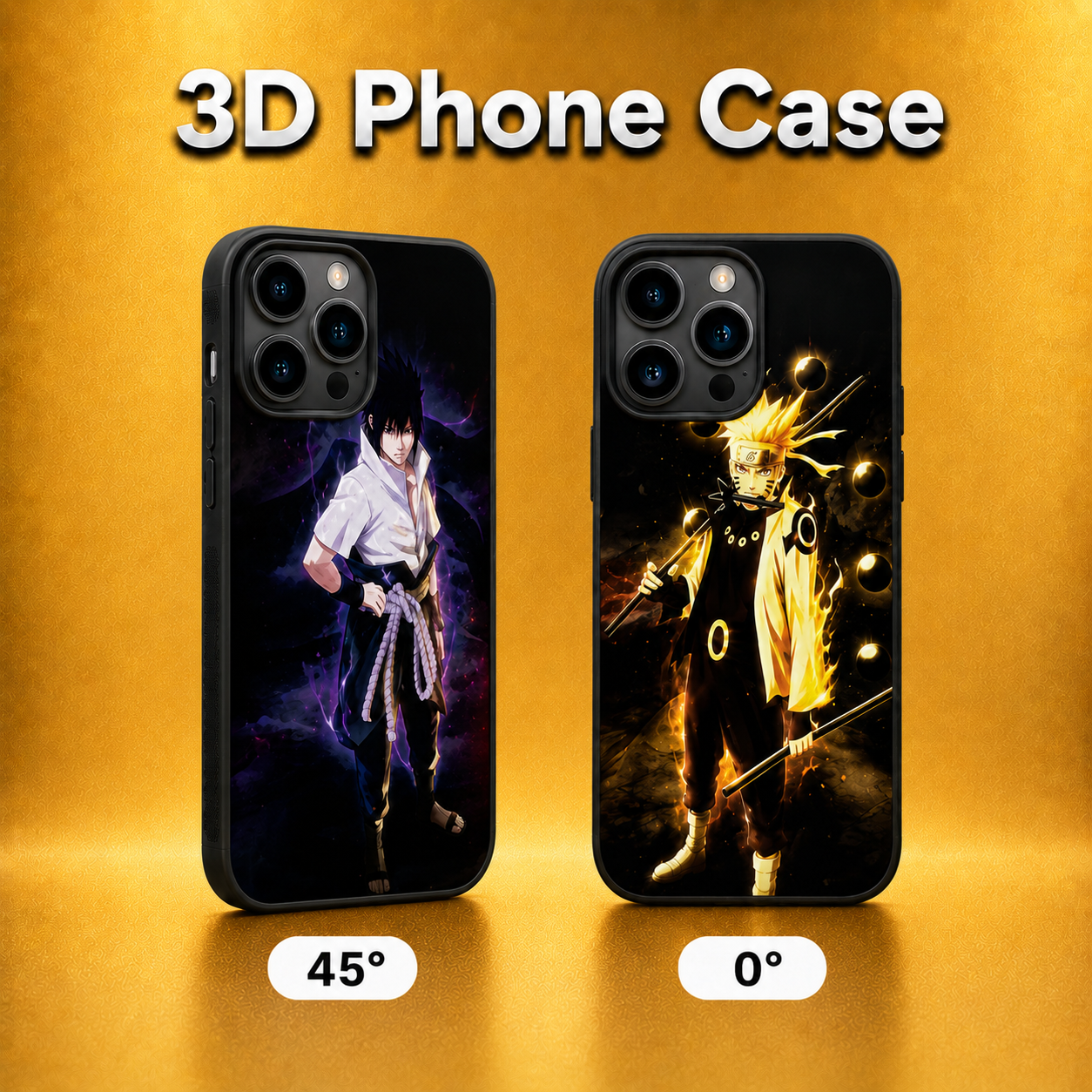 Naruto and Sasuke 3D Phone Case - ScandiAnime