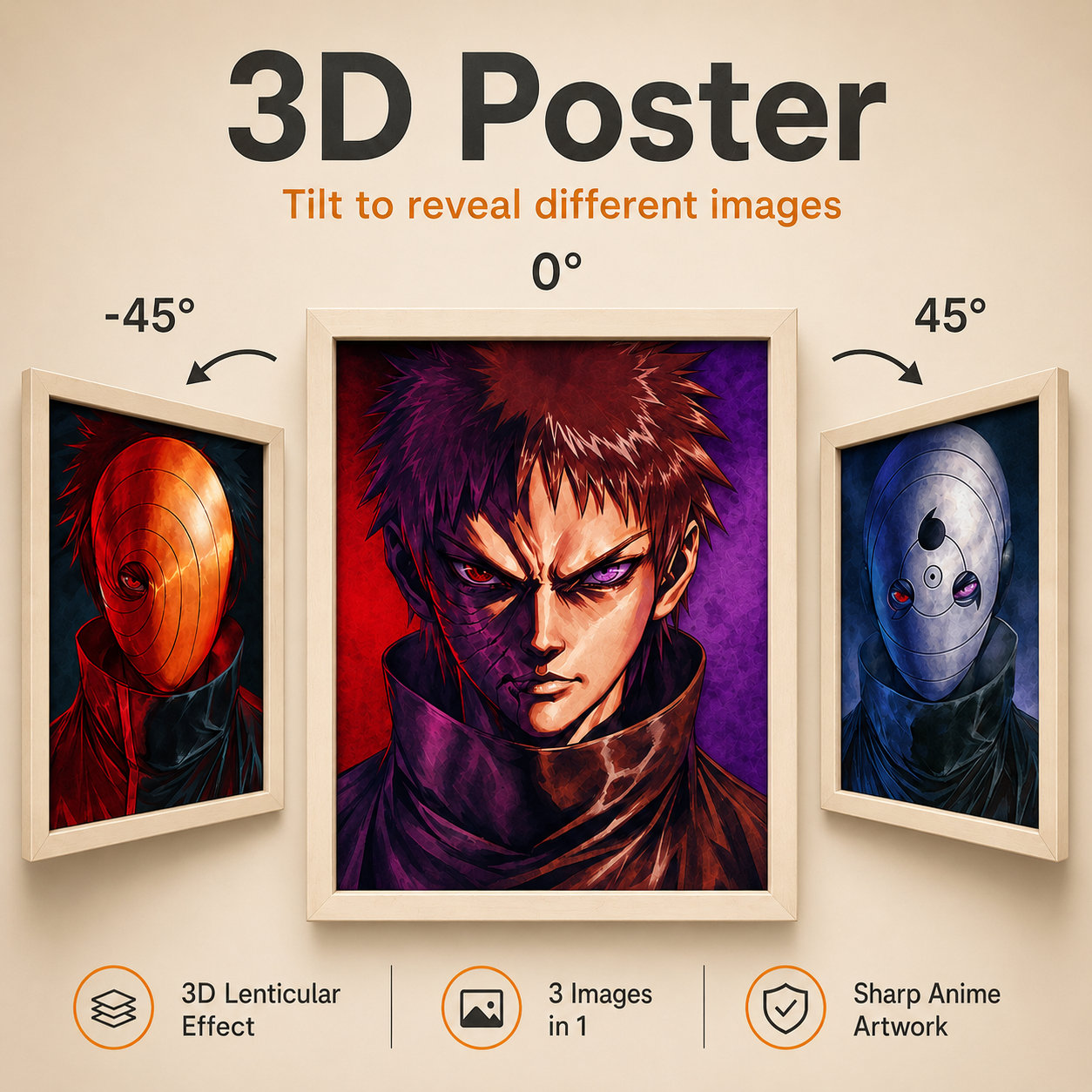 Naruto - Obito 3D Poster - ScandiAnime