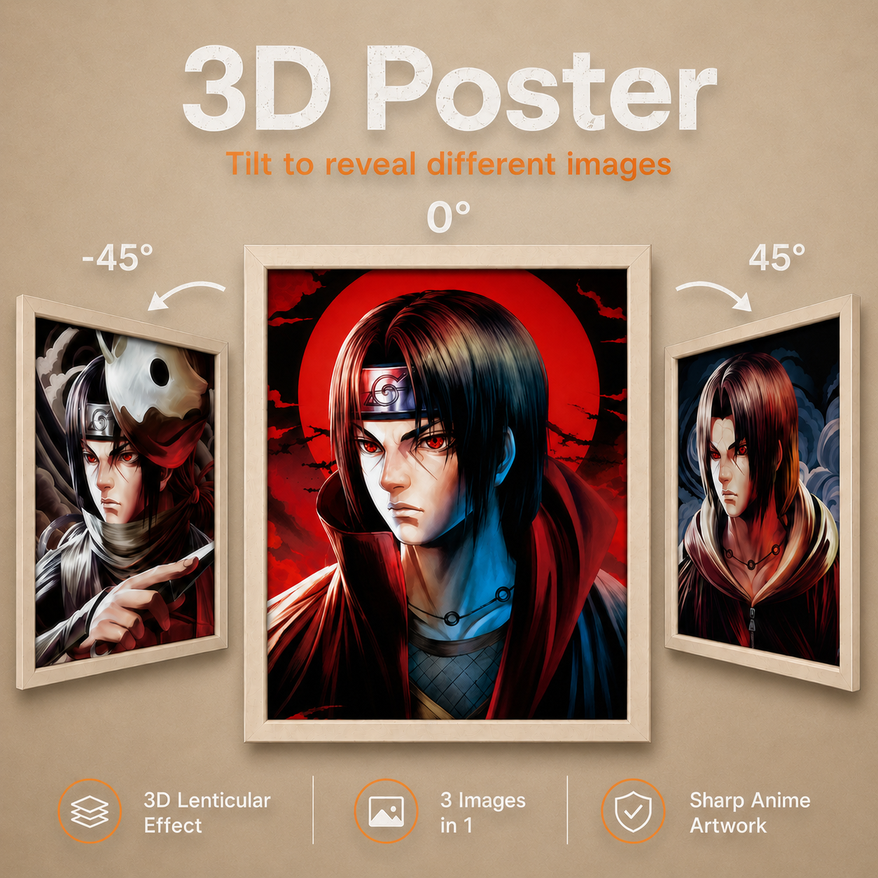 Naruto - Itachi 3D Poster - ScandiAnime