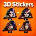 Naruto - Itachi 3D Stickers - ScandiAnime