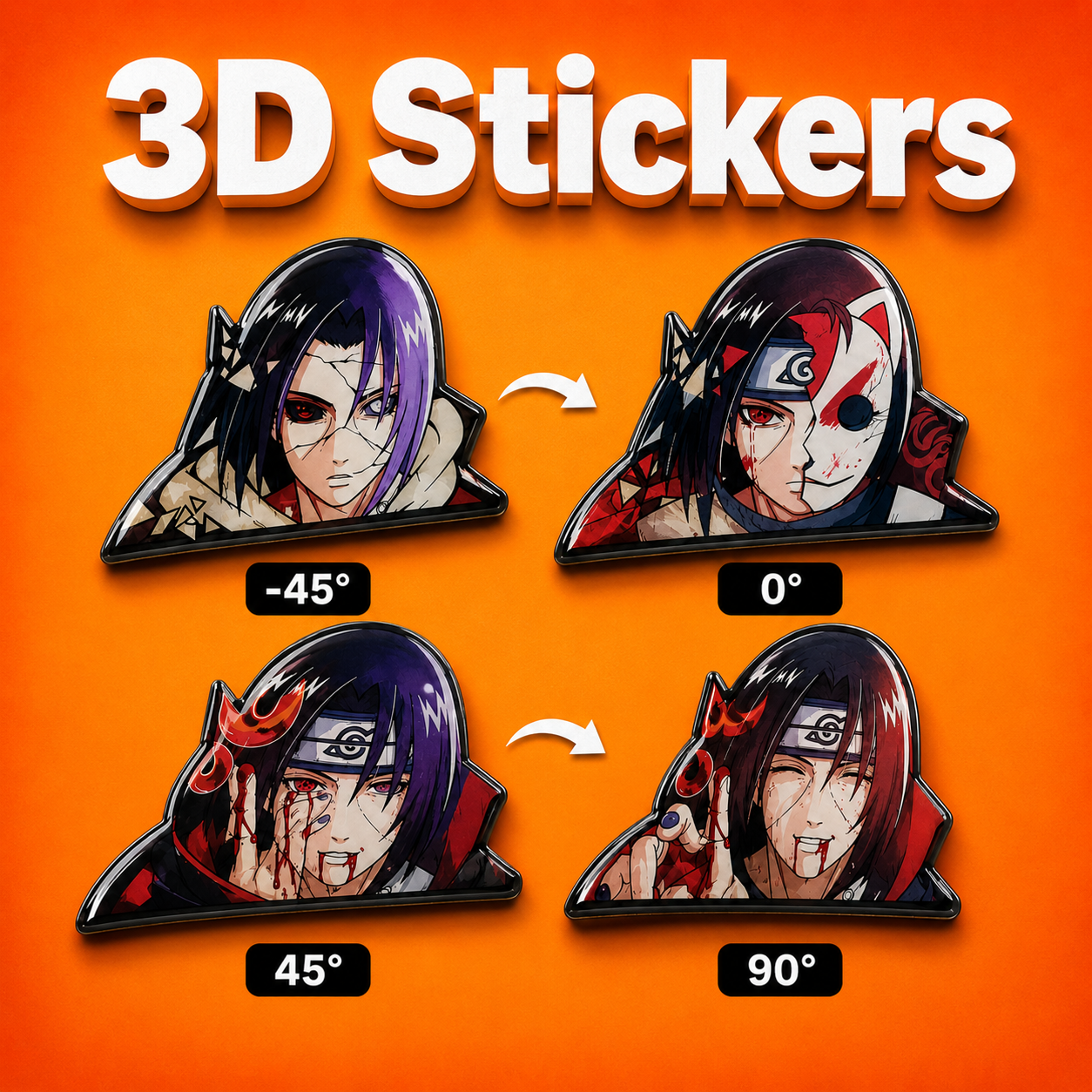 Naruto - Itachi 3D Stickers - ScandiAnime