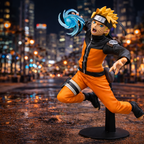 ScandiAnime Naruto figure standing in a dynamic pose, detailed anime character collectible for fans and display.