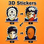 Naruto - Obito 3D Stickers - ScandiAnime