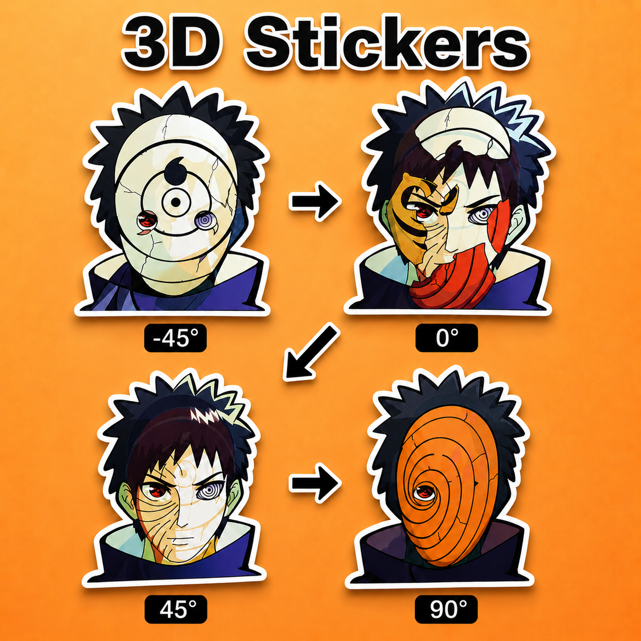 Naruto - Obito 3D Stickers - ScandiAnime