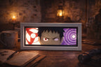 Obito Uchiha Aura Lamp by ScandiAnime, featuring a vibrant, glowing design inspired by the anime character with striking red and black accents.