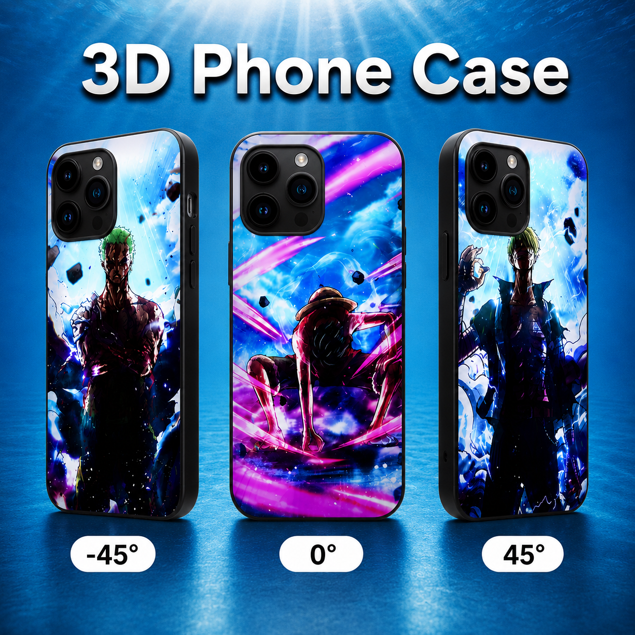 One Piece - Zoro, Luffy and Sanji 3D Phone Case - ScandiAnime