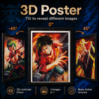 One Piece - Zoro, Luffy and Sanji 3D Poster - ScandiAnime