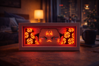 ScandiAnime Ryomen Sukuna Aura Lamp emitting a vibrant, glowing aura with detailed design, perfect for anime fans' decor.