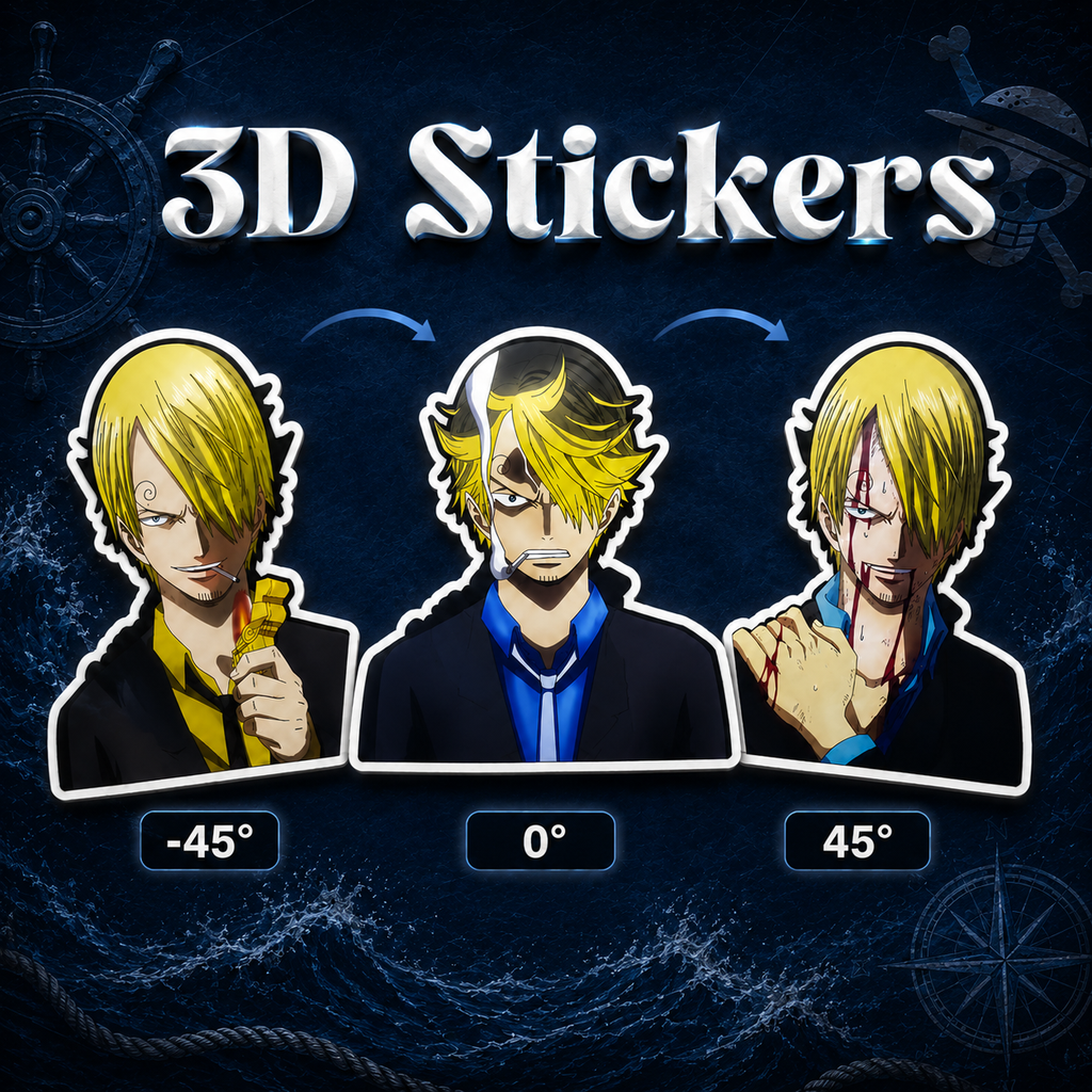 One Piece - Sanji 3D Stickers - ScandiAnime