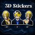 One Piece - Sanji 3D Stickers - ScandiAnime