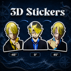 One Piece - Sanji 3D Stickers - ScandiAnime