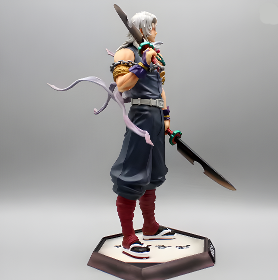 ScandiAnime Tengen Uzui figure with detailed costume and vibrant colors, showcasing a dynamic pose and intricate design.