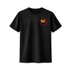 Back and front view of ScandiAnime Naruto and Sasuke T-shirt featuring characters from the popular anime series.