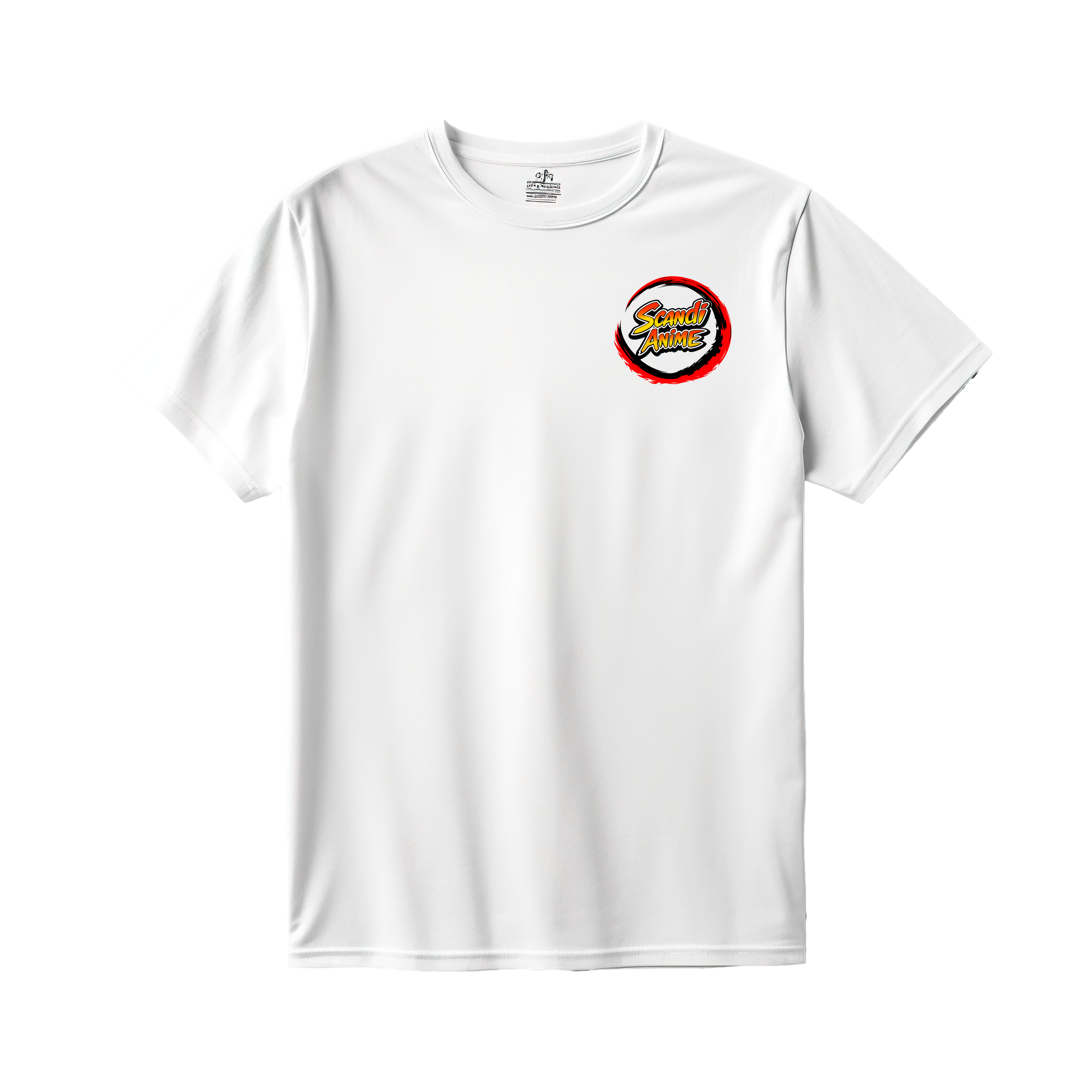 White Tanjiro T-shirt by ScandiAnime featuring front view of character illustration on a casual T-shirt.