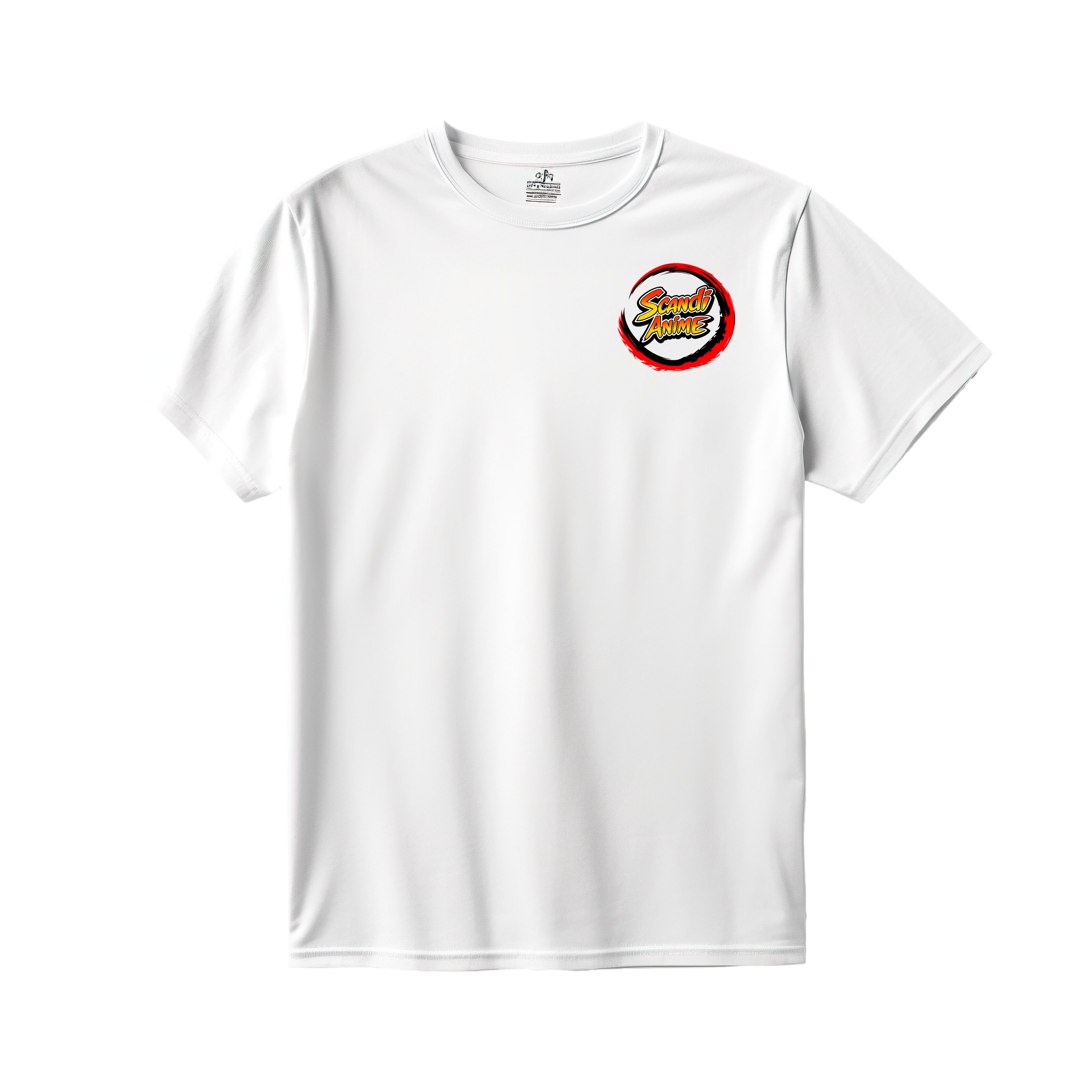 White Naruto and Sasuke T-shirt from ScandiAnime featuring front design, perfect for anime fans and casual wear.