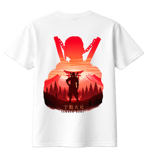 ScandiAnime Tengen T-Shirt featuring a detailed graphic design, casual fit, and soft fabric for comfortable everyday wear.