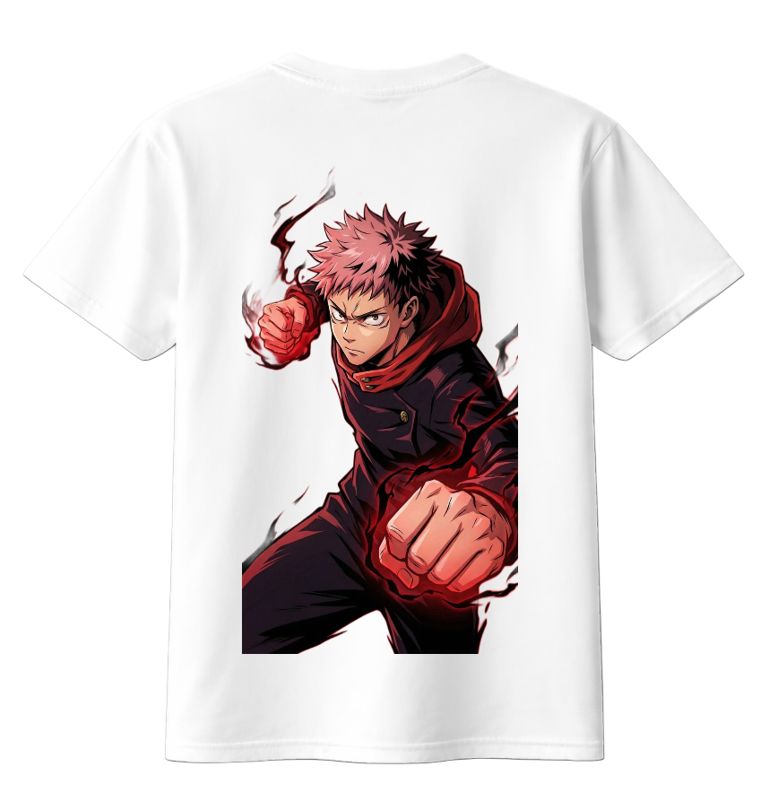 ScandiAnime Yuji T-Shirt featuring a graphic design of Yuji from the anime in a casual fit.