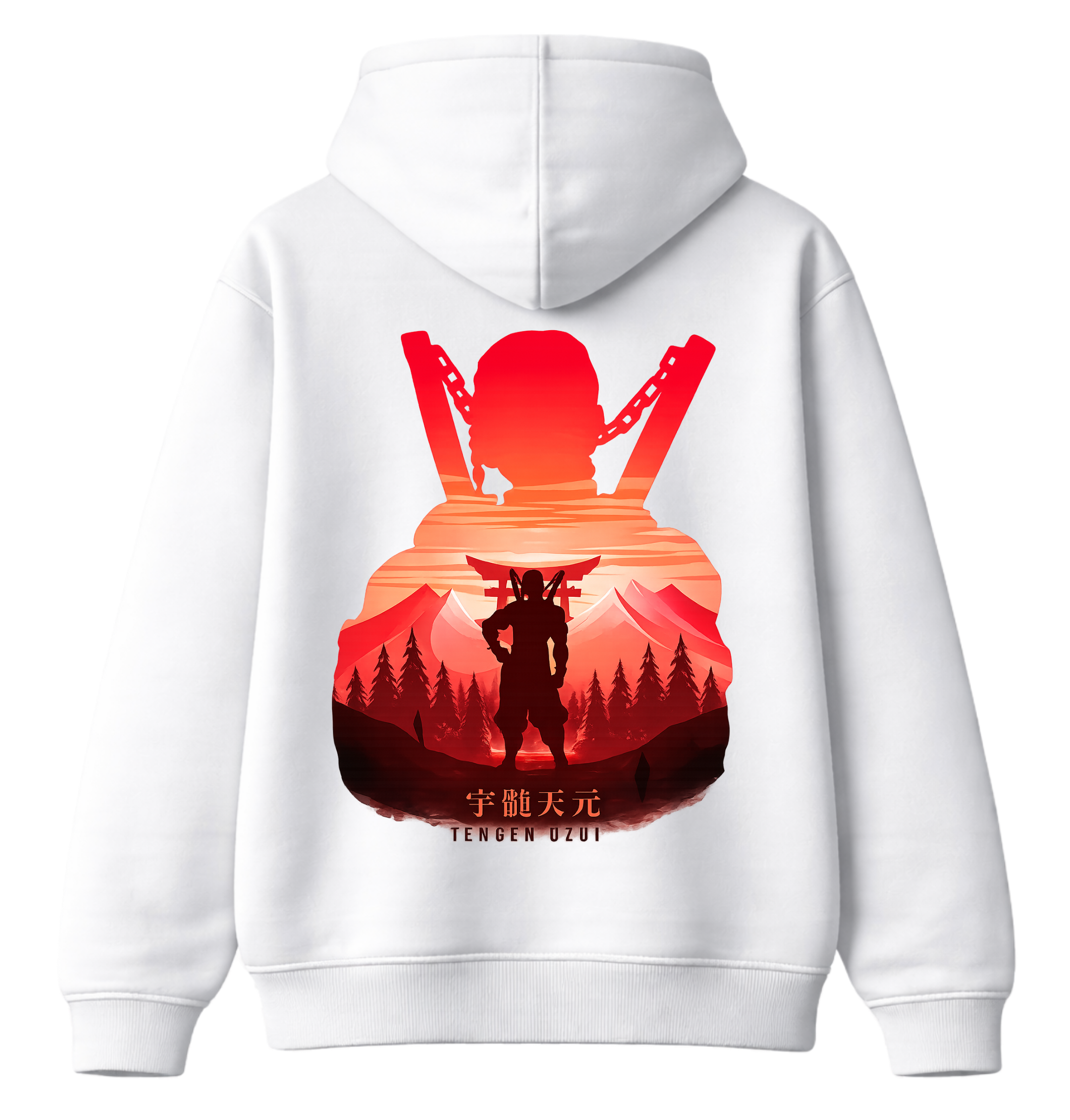 ScandiAnime Tengen hoodie featuring a bold graphic design, soft fabric, and comfortable fit, ideal for anime fans.