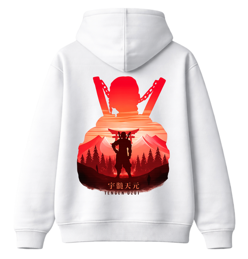 ScandiAnime Tengen hoodie featuring a bold graphic design, soft fabric, and comfortable fit, ideal for anime fans.