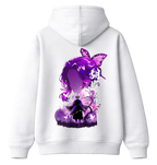 ScandiAnime Shinobu Kocho hoodie featuring detailed anime character illustration on a comfortable black hoodie.