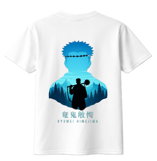 ScandiAnime Gyomei T-Shirt featuring a detailed graphic design of Gyomei from the anime series.