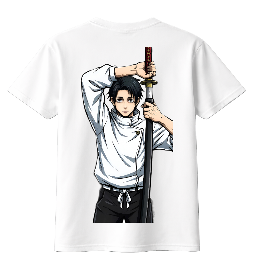 ScandiAnime Yuta T-Shirt featuring a graphic design of Yuta from the Untitled Project, casual crew neck style, in black.
