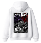 ScandiAnime Sasuke and Itachi hoodie featuring detailed character illustrations on a comfortable black hoodie.