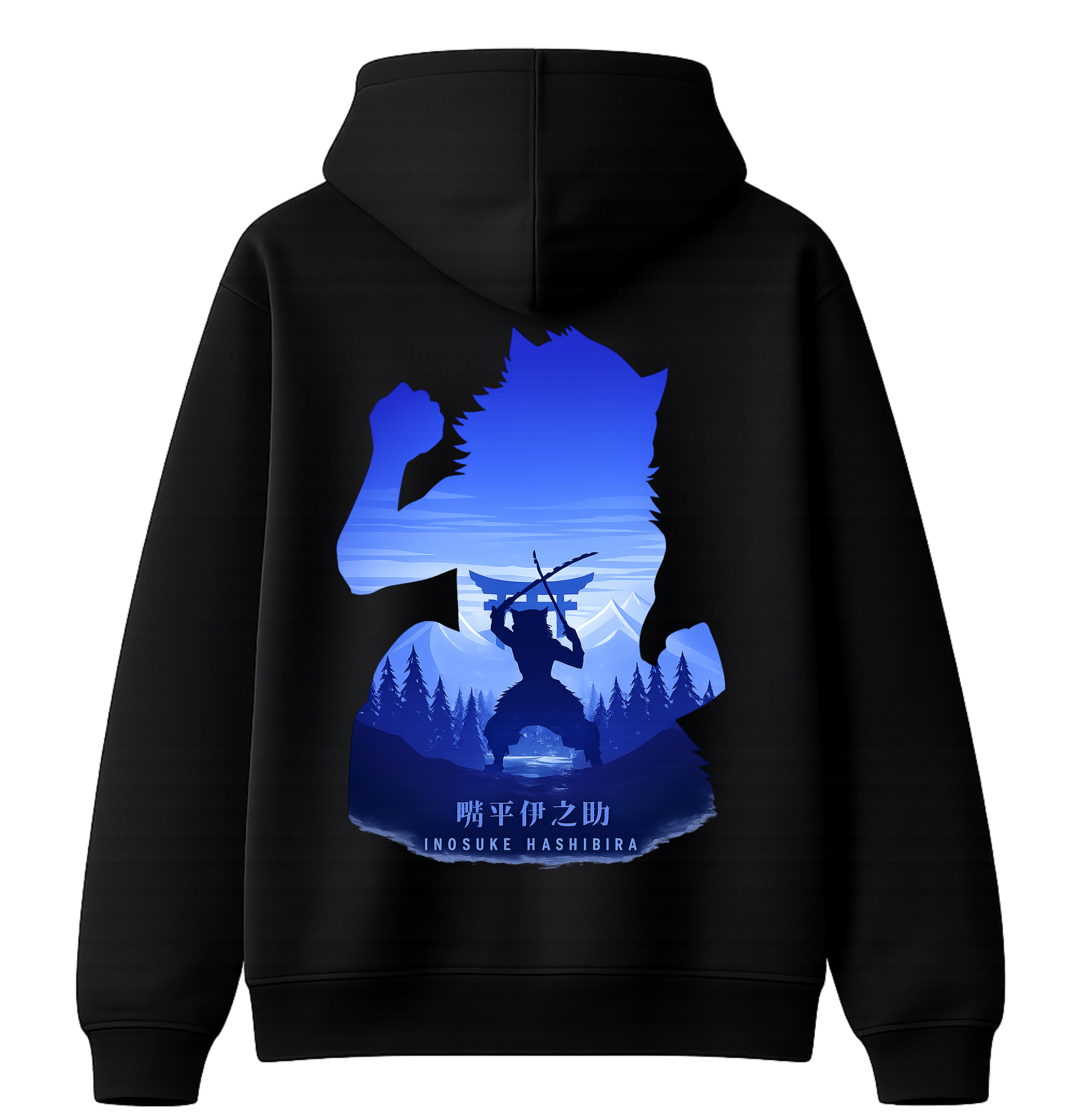 ScandiAnime Inosuke hoodie featuring a detailed graphic design, comfortable fit, and soft fabric for anime fans.