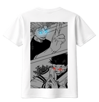 ScandiAnime Gojo and Sukuna T-Shirt featuring character illustrations on a stylish cotton shirt.