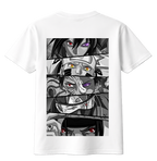 Naruto Shippuden T-Shirt by ScandiAnime featuring a colorful graphic of Naruto in action pose on black fabric