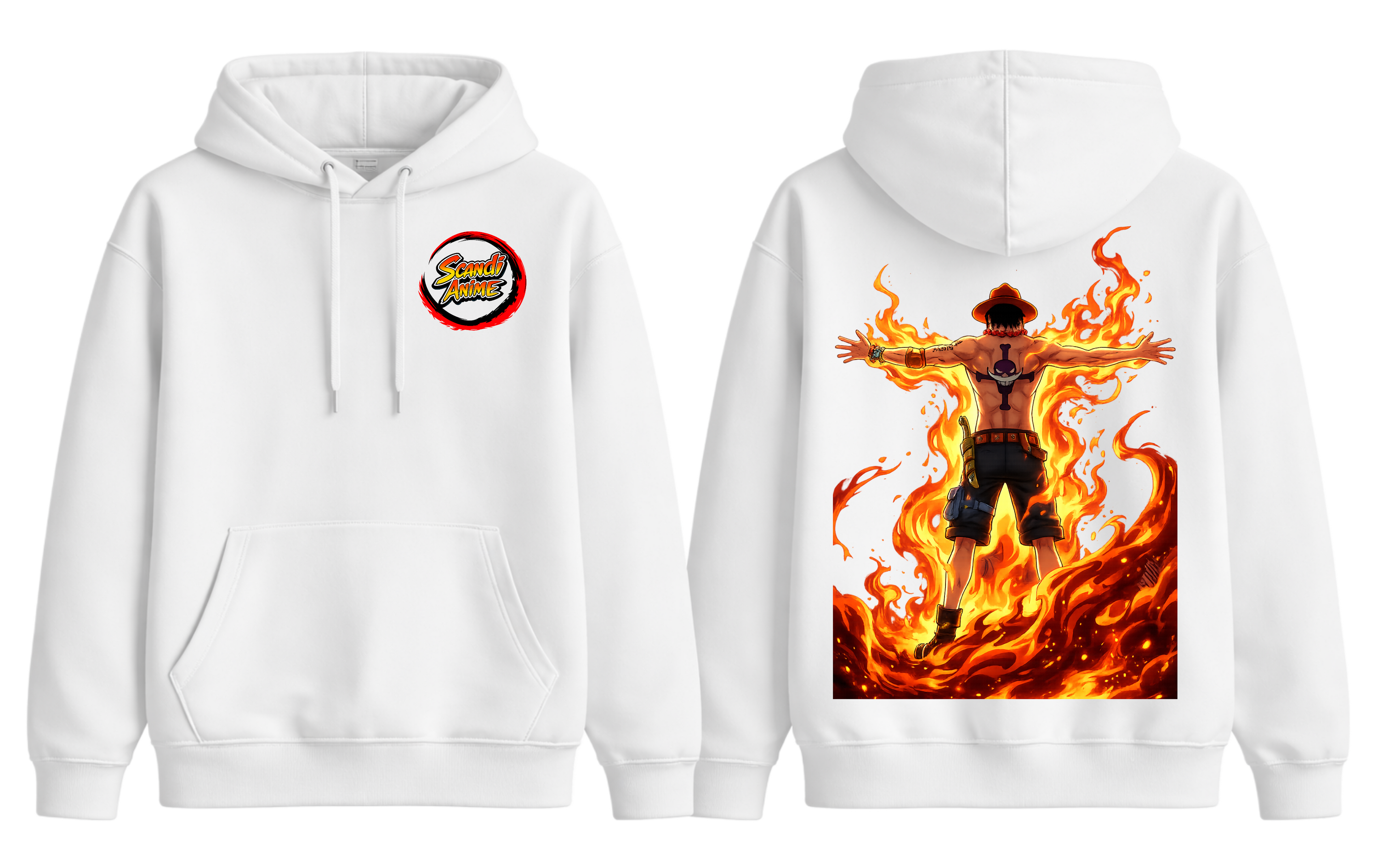 One Piece - Ace Hoodie - ScandiAnime