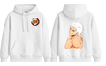 White Baek Yoon-Ho hoodie from ScandiAnime featuring a comfortable fit and casual style, shown on a plain background.