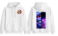 White Sung Jinwoo hoodie from ScandiAnime featuring a comfortable design and detailed graphic of the popular character.