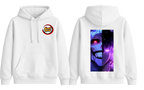 White Sung Jinwoo hoodie from ScandiAnime featuring a comfortable design and detailed graphic of the popular character.