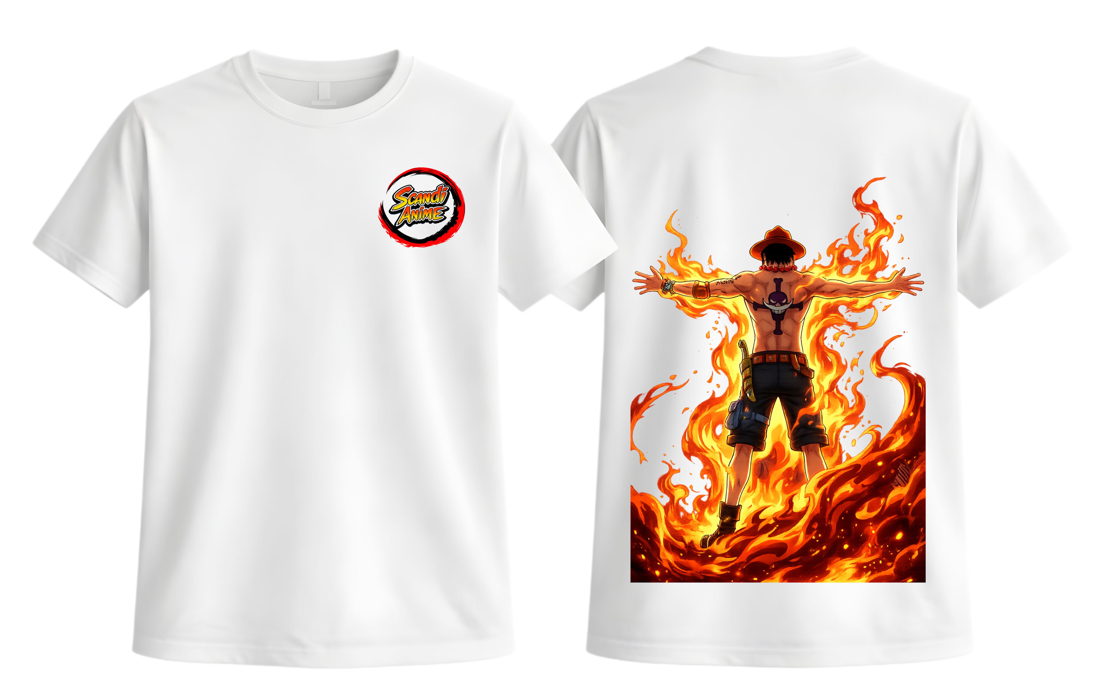 One Piece - Ace T-Shirt - ScandiAnime