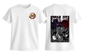 White Sasuke and Itachi T-shirt by ScandiAnime featuring anime character graphics on the front.