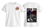 White Sasuke and Itachi T-shirt by ScandiAnime featuring anime character graphics on the front.