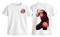 White Yuji T-Shirt from ScandiAnime featuring a casual fit and graphic design, ideal for anime fans and everyday wear.