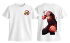 White Yuji T-Shirt from ScandiAnime featuring a casual fit and graphic design, ideal for anime fans and everyday wear.