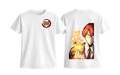 White Choi Jong-In T-shirt by ScandiAnime featuring a casual fit and graphic design on the front.