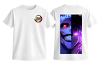 White Sung Jinwoo T-Shirt by ScandiAnime featuring a detailed graphic design of the character.