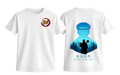 White Gyomei T-Shirt by ScandiAnime featuring a comfortable fit and detailed graphic print on the front.