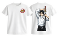 White ScandiAnime Yuta T-Shirt featuring a casual fit and graphic design, perfect for fans of anime-inspired fashion.