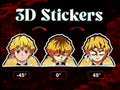 Demon Slayer - Zenitsu 3D Stickers - ScandiAnime