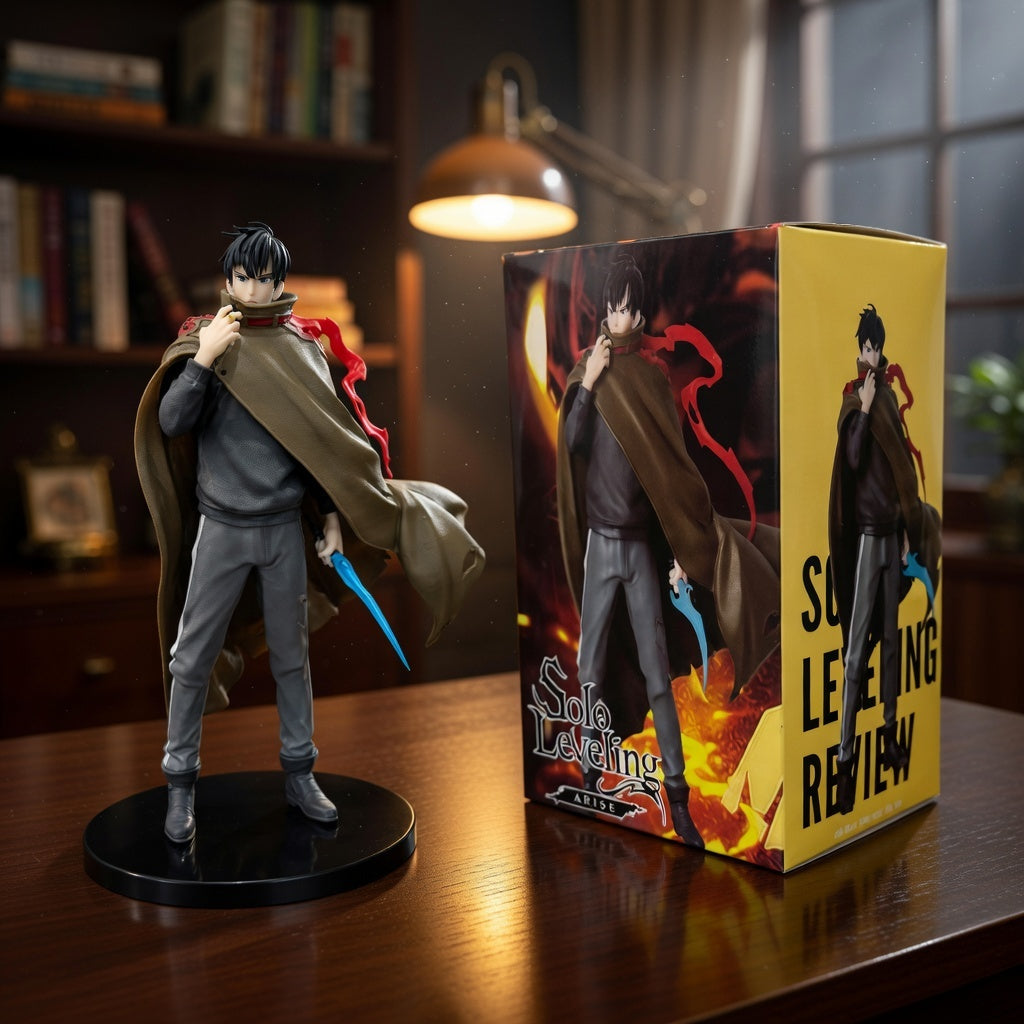 ScandiAnime Sung Jin-woo figure from the anime series featuring detailed sculpt and dynamic pose, collectible figure for fans.