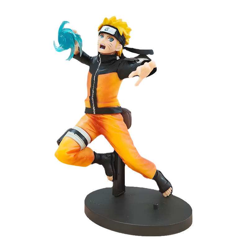 ScandiAnime Naruto action figure with detailed design, featuring orange ninja outfit and iconic headband, standing in a dynamic pose.