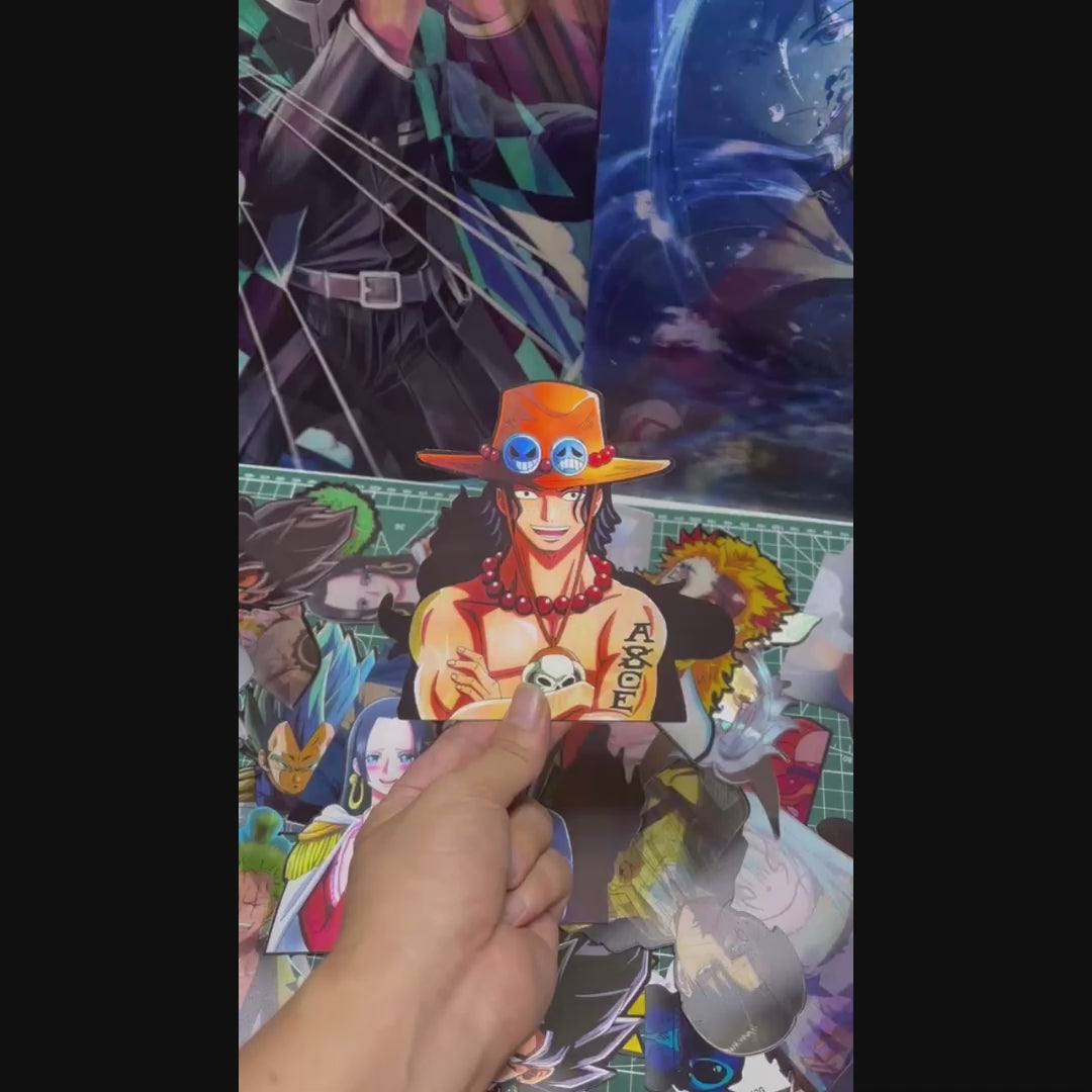One Piece - Ace 3D Stickers