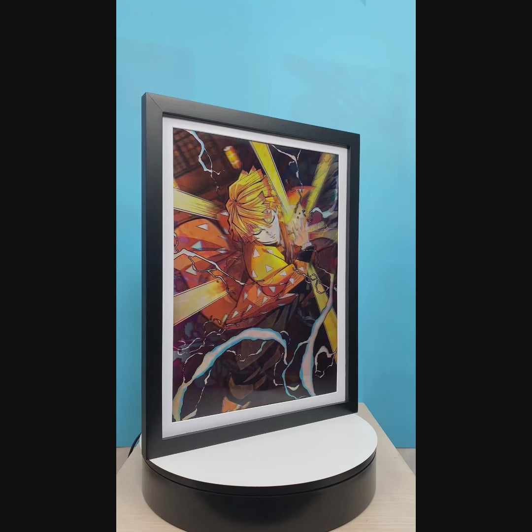 Demon Slayer - Tanjiro, Zenitsu and Nezuko 3D Poster